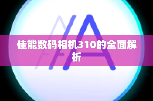 佳能数码相机310的全面解析