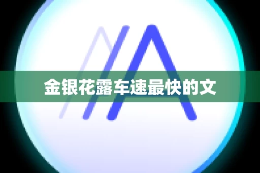 金银花露车速最快的文