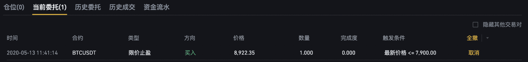币安app官网app如何设置止损单和止盈单【图3】 币安app官网app如何设置止损单和止盈单【图3】
